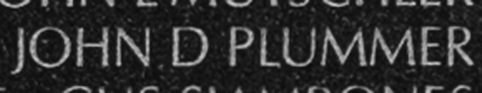 Warrant Officer John David Plummer's name inscribed on The Wall